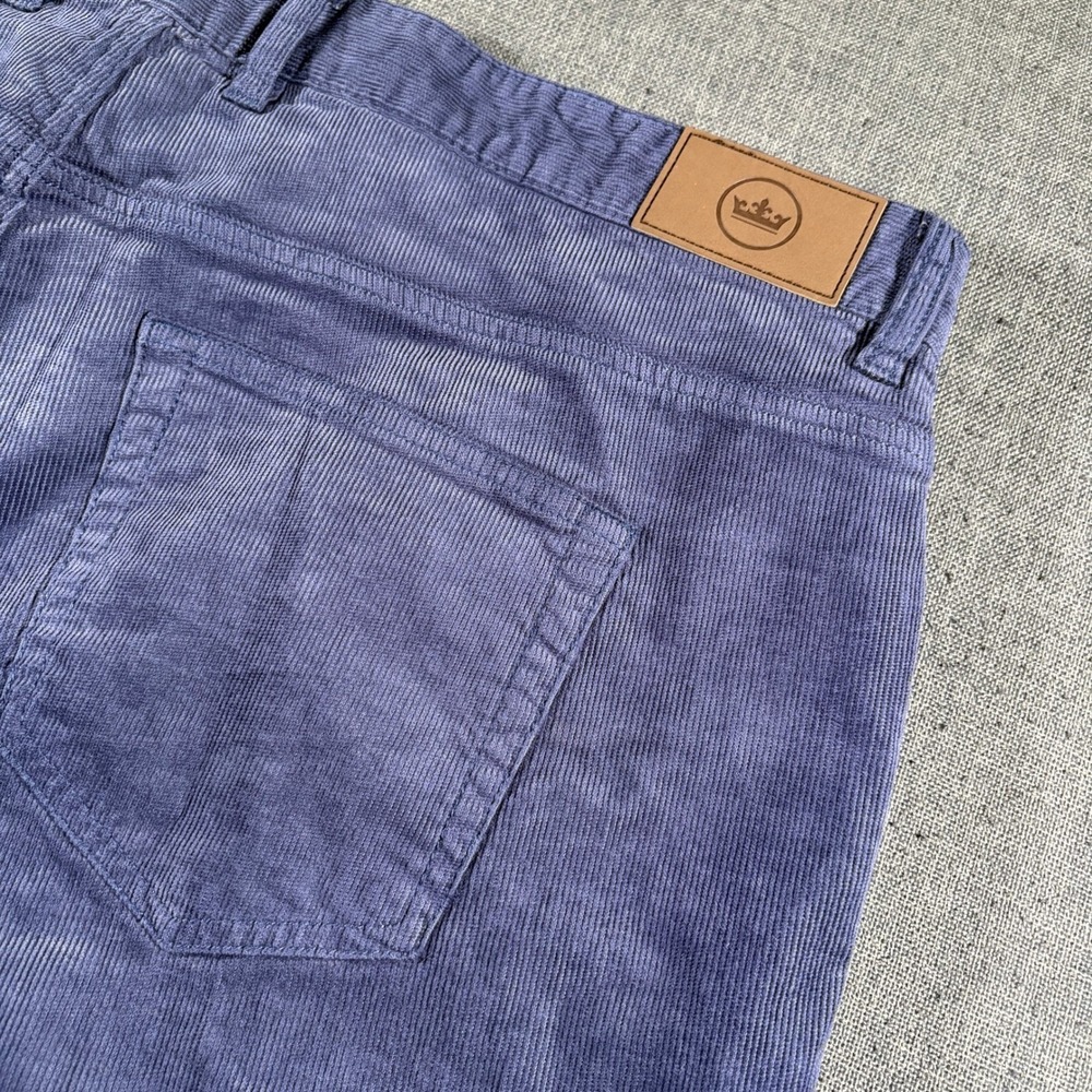 Peter Millar Corduroy Pants Mens 40x29 Blue Superior Classic Fit Stretch